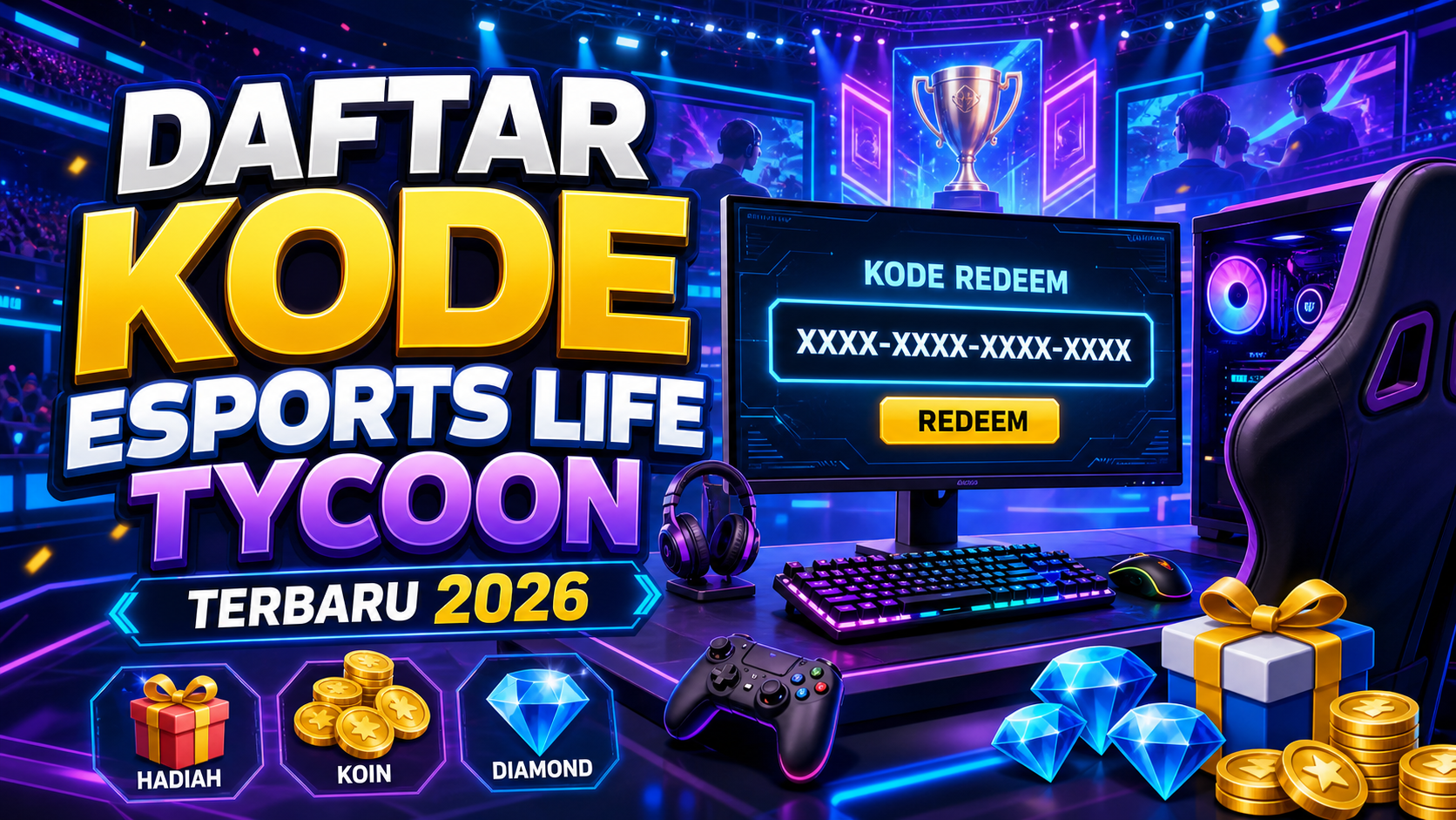 Daftar Kode Esports Life Tycoon Terbaru 2026 - roblox