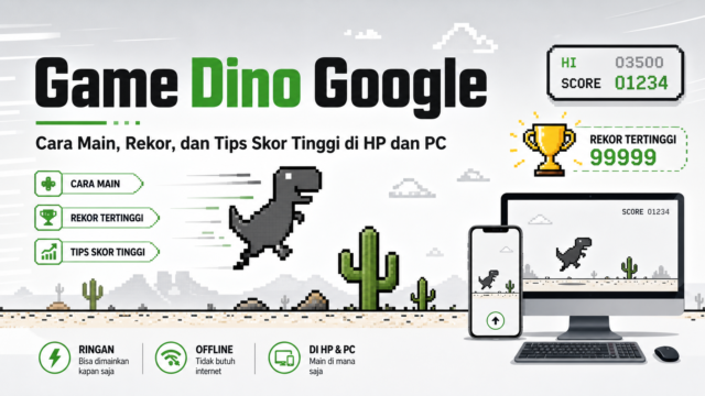 Game Dino Google: Cara Main, Rekor, dan Tips Skor Tinggi di HP dan PC