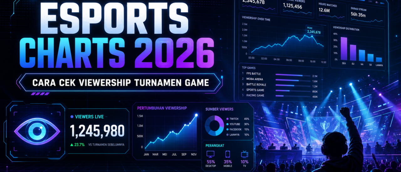 Esports Charts 2026: Cara Cek Viewership Turnamen Game