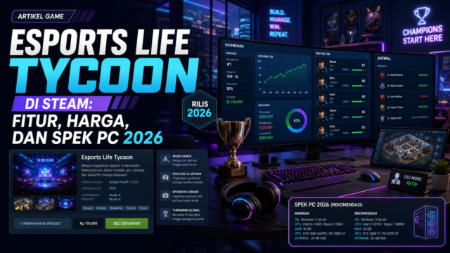 Esports Life Tycoon di Steam: Fitur, Harga, dan Spek PC 2026