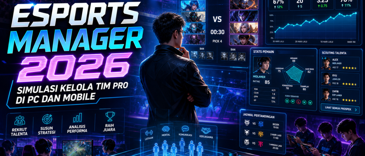 Esports Manager 2026: Simulasi Kelola Tim Pro di PC dan Mobile