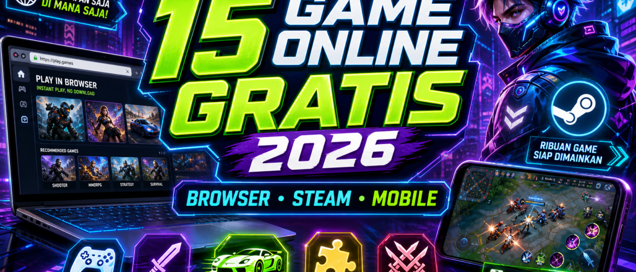 15 Game Online Gratis 2026 di Browser, Steam, dan Mobile Seru