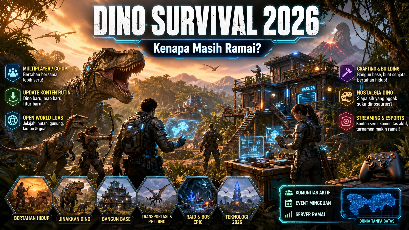 Kenapa Game Dino Survival Masih Ramai di 2026? - dino