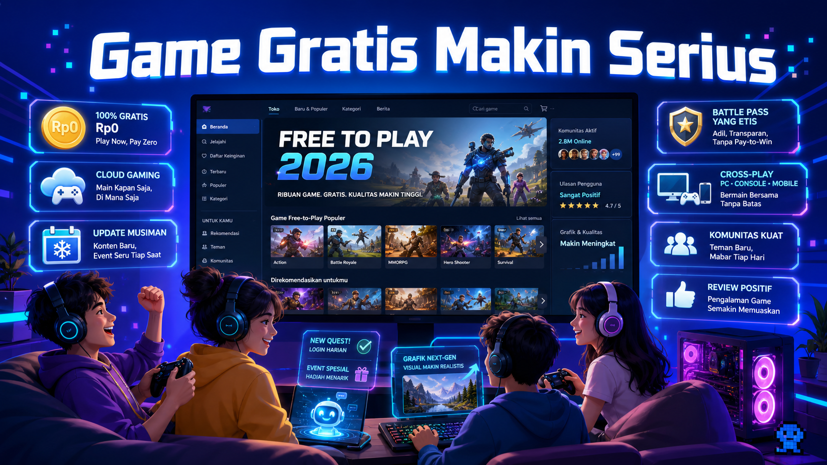 Kenapa Game Free-to-Play di Steam Makin Menarik pada 2026? - steam