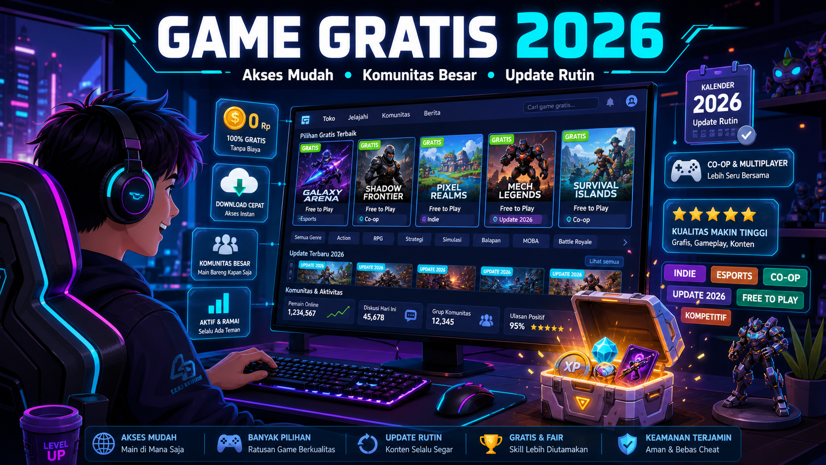 Kenapa Game Gratis di Steam Masih Menarik pada 2026? - steam