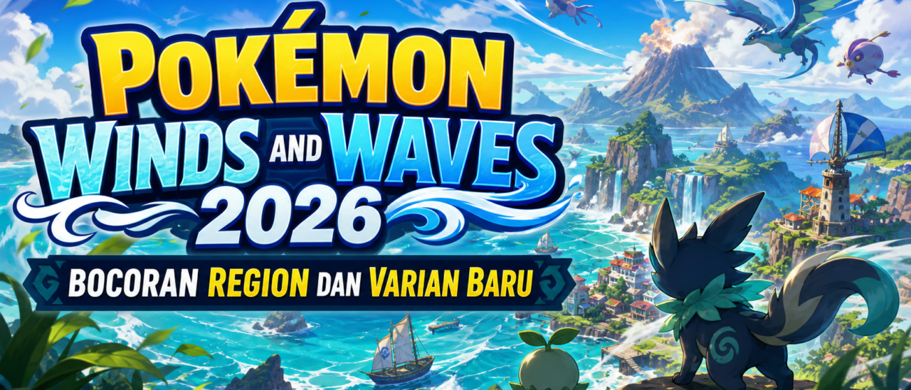Pokémon Winds and Waves 2026: Bocoran Region dan Varian Baru