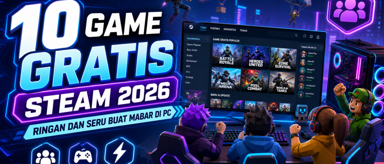 10 Game Gratis Steam 2026 yang Ringan dan Seru Buat Mabar di PC