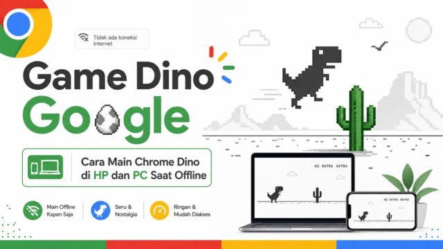 Game Dino Google: Cara Main Chrome Dino di HP dan PC Saat Offline