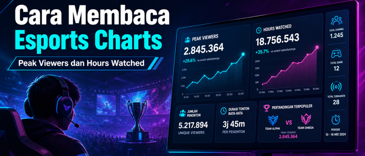 Cara Membaca Esports Charts: Peak Viewers dan Hours Watched