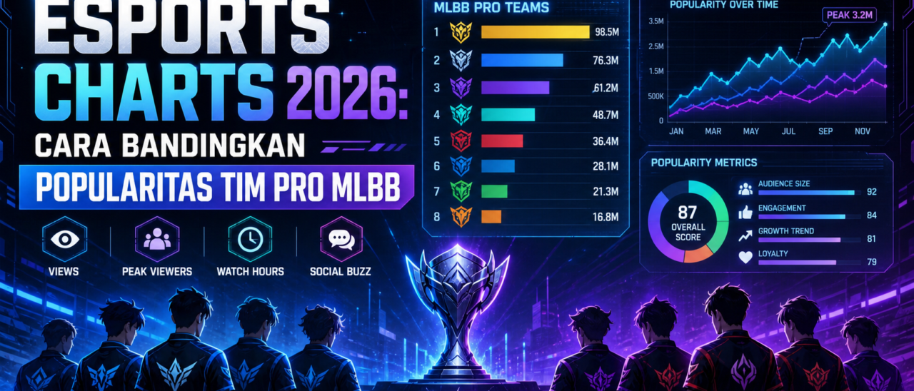 Esports Charts 2026: Cara Bandingkan Popularitas Tim Pro MLBB