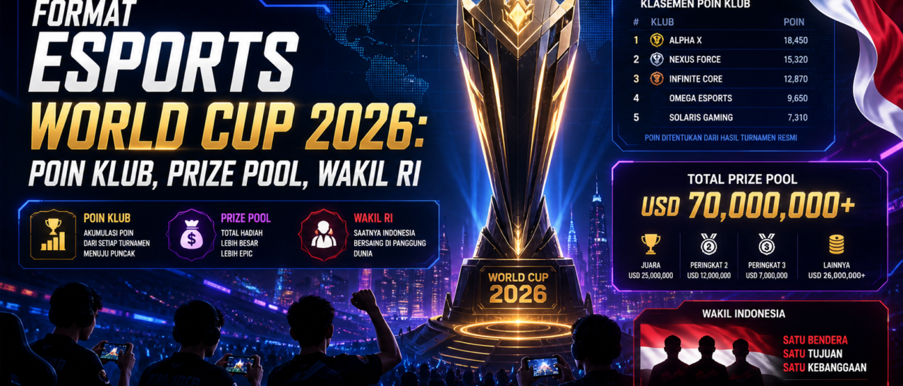Format Esports World Cup 2026: Poin Klub, Prize Pool, Wakil RI