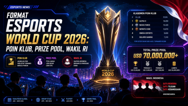 Format Esports World Cup 2026: Poin Klub, Prize Pool, Wakil RI