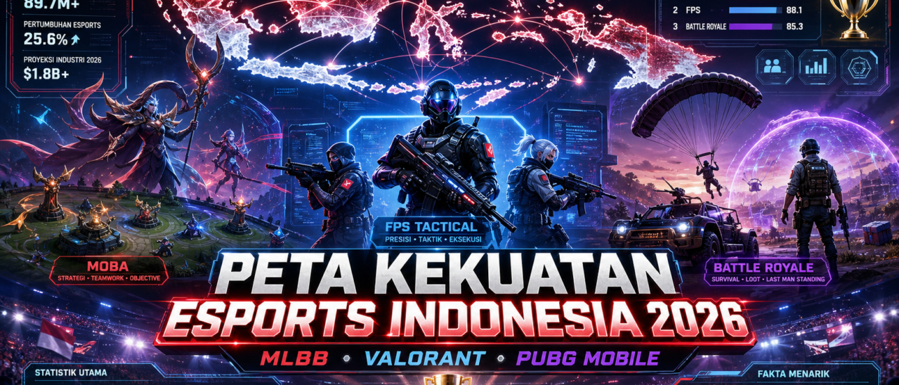 Peta Kekuatan Esports Indonesia 2026: MLBB, Valorant, PUBG Mobile