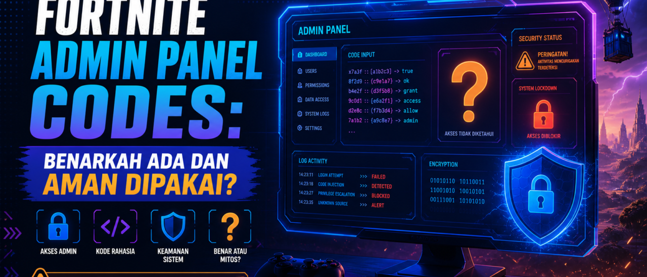 Fortnite Admin Panel Codes: Benarkah Ada dan Aman Dipakai?