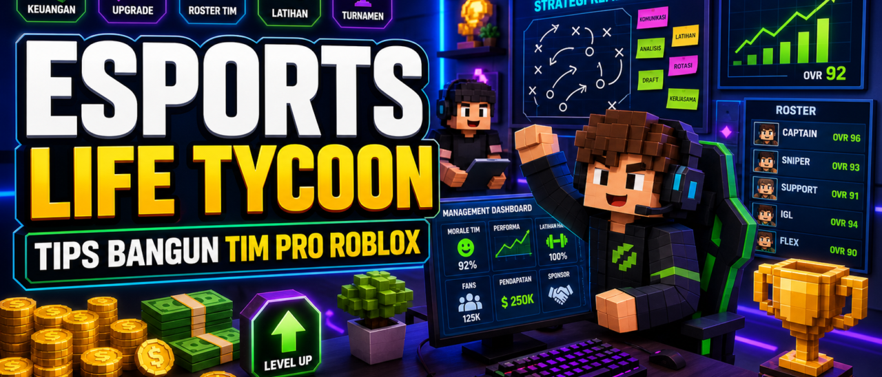 Panduan Esports Life Tycoon: Tips Bangun Tim Pro Roblox