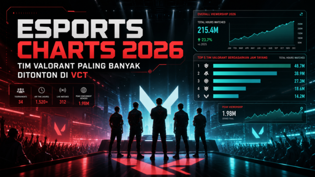 Esports Charts 2026: Tim Valorant Paling Banyak Ditonton di VCT