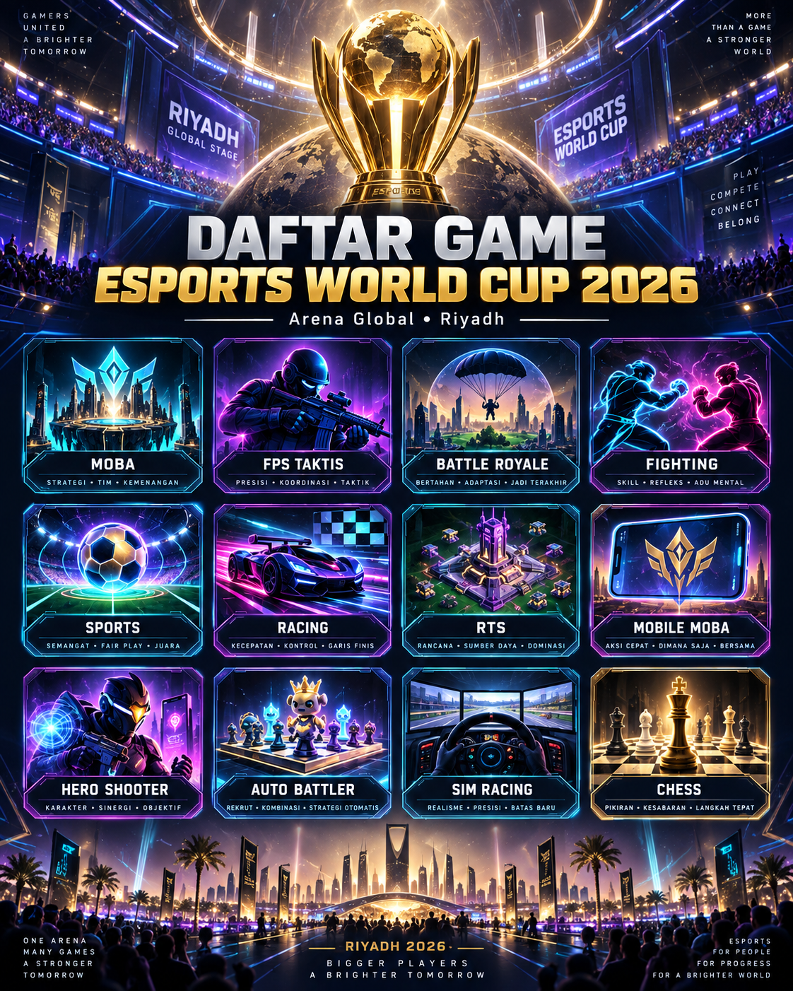 Daftar Game Esports World Cup 2026 - esports