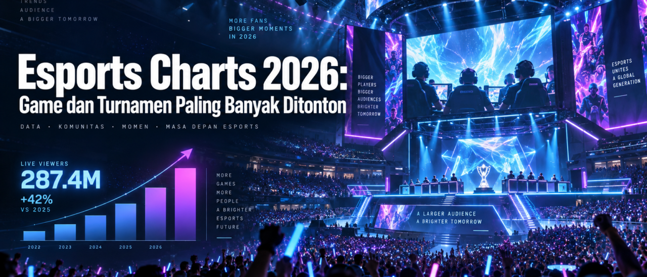 Esports Charts 2026: Game dan Turnamen Paling Banyak Ditonton