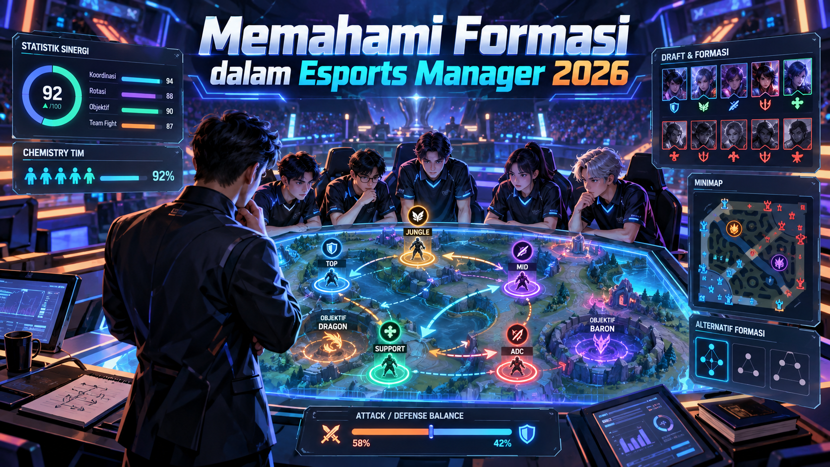 Memahami Formasi dalam Esports Manager 2026 - esports