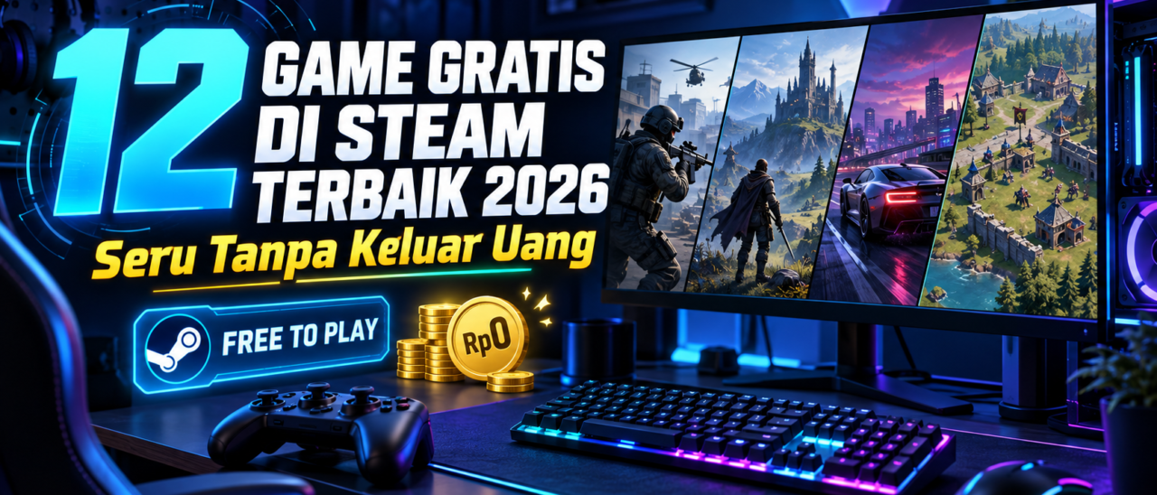 12 Game Gratis di Steam Terbaik 2026, Seru Tanpa Keluar Uang