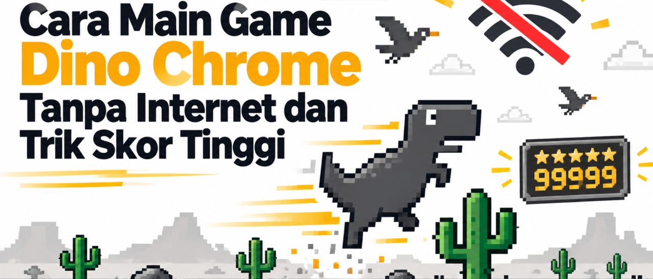 Cara Main Game Dino Chrome Tanpa Internet dan Trik Skor Tinggi