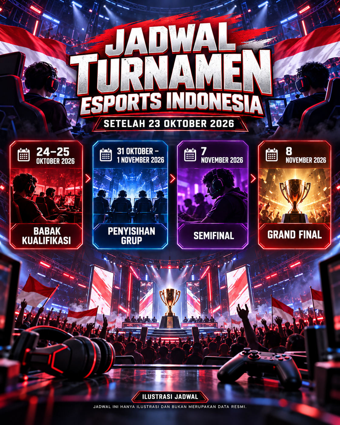 Jadwal Turnamen Esports Indonesia Setelah 23 Oktober 2026 - esports