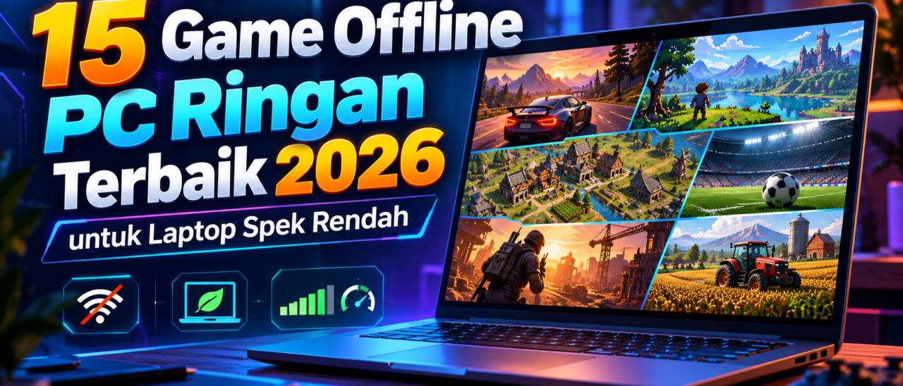 15 Game Offline PC Ringan Terbaik 2026 untuk Laptop Spek Rendah